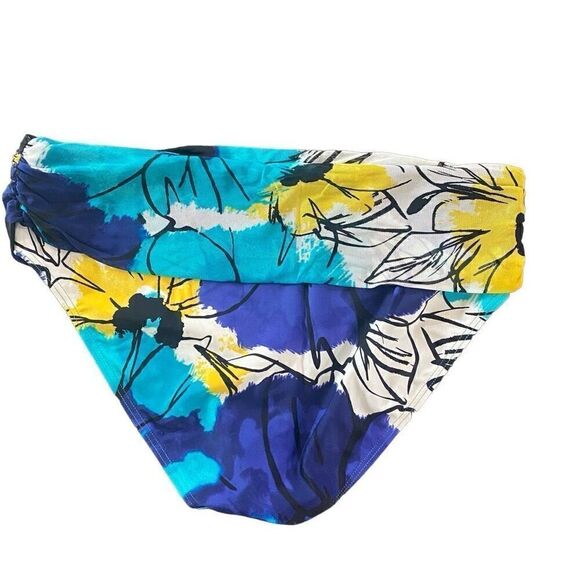Be creative size 12 swim suit bottoms floral blue white yellow - Picture 4 of 6